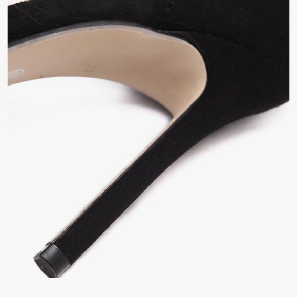 Women's Open Toe Ankle Strap Feather High Heel Stiletto - Size 10 - Picture 3 of 4